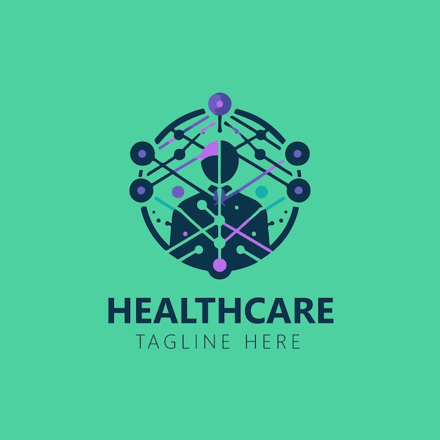 Vector healthcare service logo illustration design