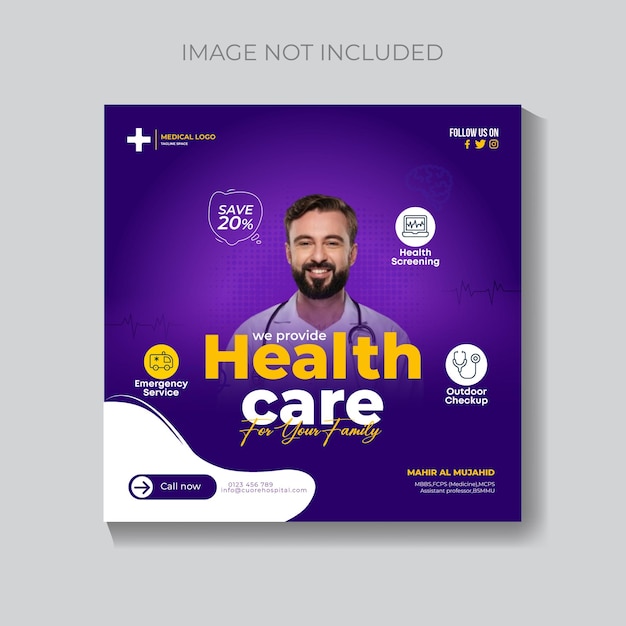 Healthcare social media post design