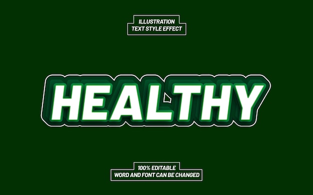 Healthy 3D Bold Text Style Effect