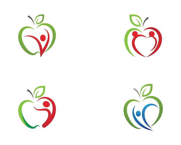 Healthy apple vector design icon