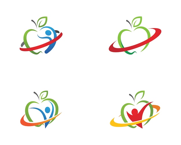 Healthy apple vector design icon