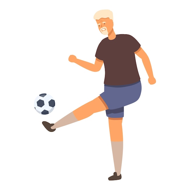 Healthy ball shoot icon cartoon vector Soccer outdoor