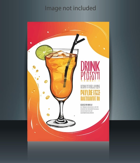 Vector healthy drink menu promotion social media post banner template