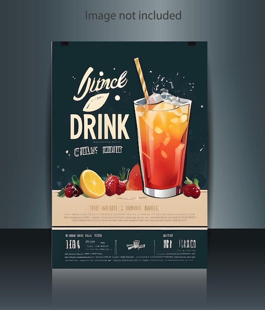 Vector healthy drink menu promotion social media post banner template