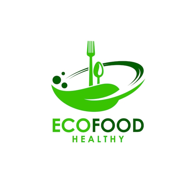 Healthy eco food natural nutrition product icon