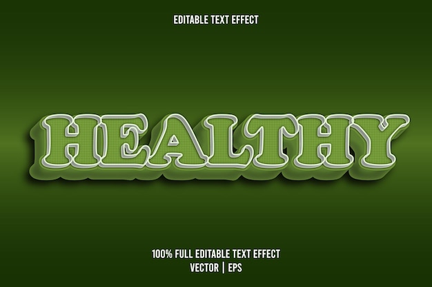 Healthy editable text effect comic style