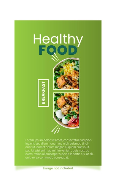 Healthy food design template