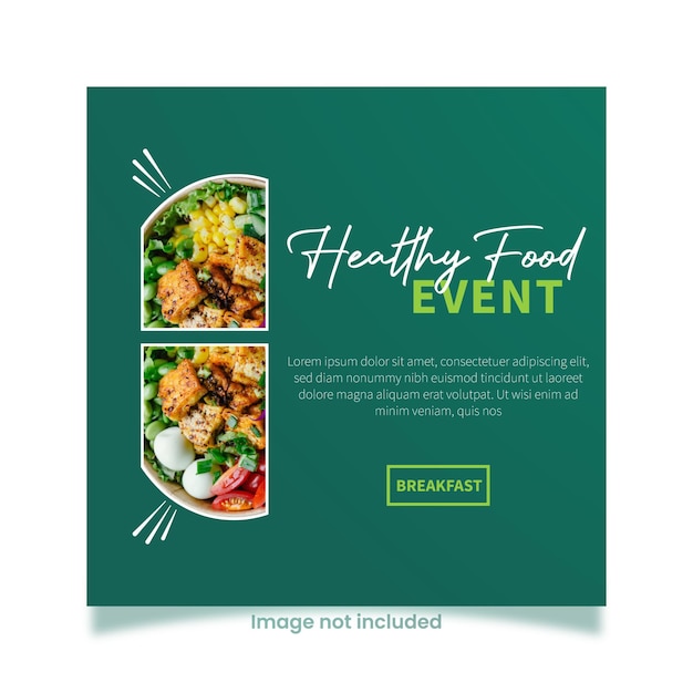 Healthy food event design template