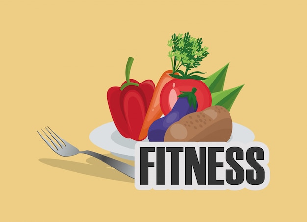 healthy food icons fitness image 