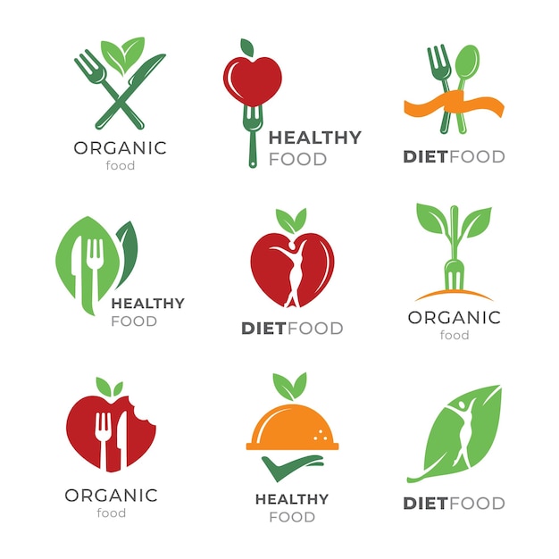 Healthy and food logo design