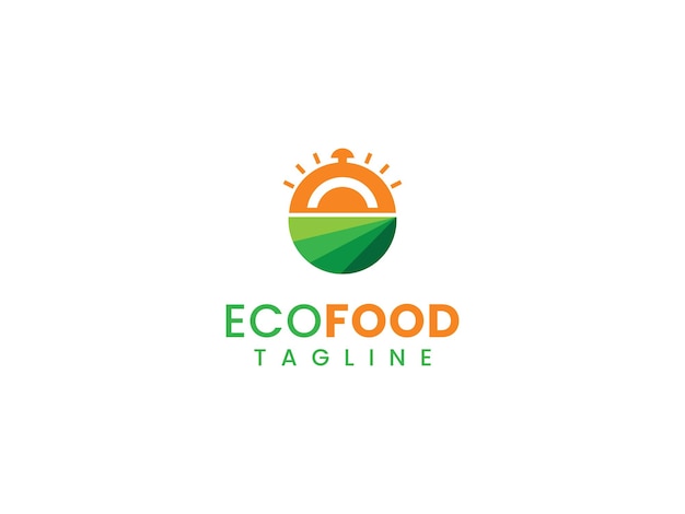 Healthy food logo template Nature and food concept