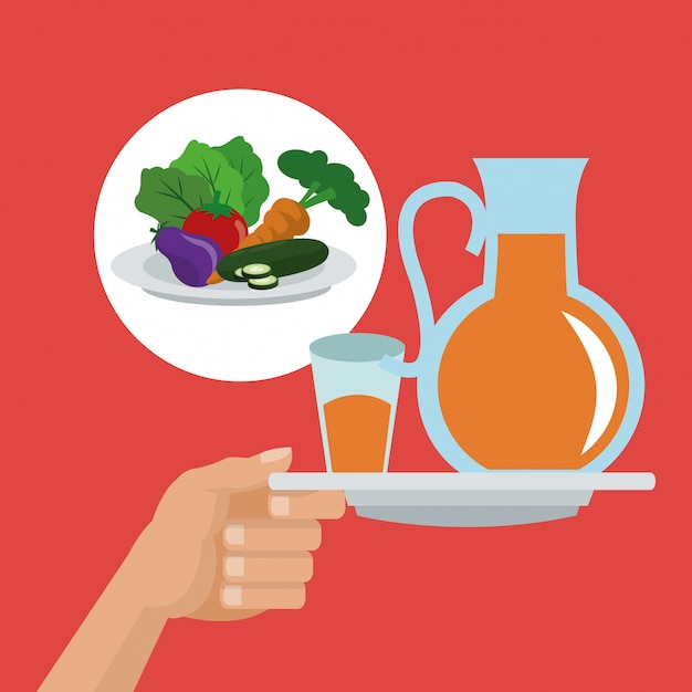 healthy food related icons image 