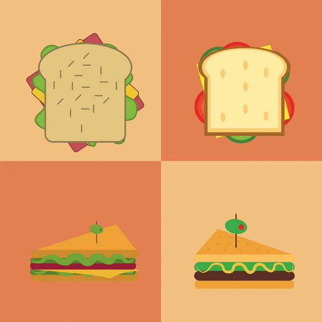 Vector healthy food related icons image 