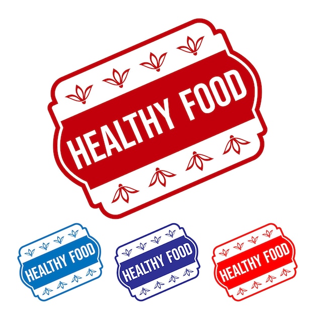 Healthy Food Rubber stamp Design Art Illustration