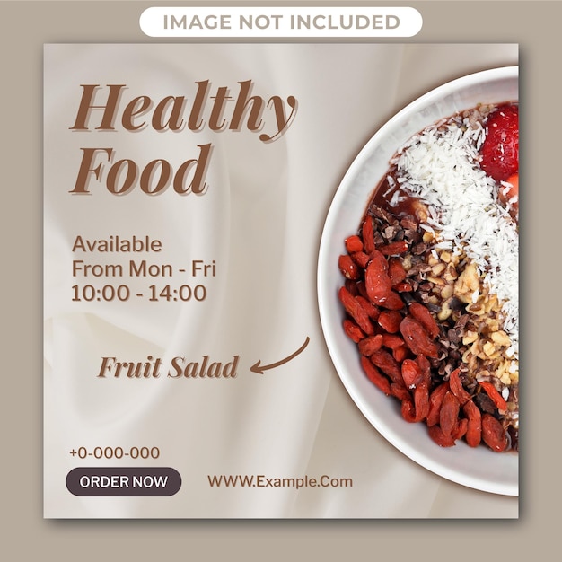 Healthy Food Salad Social Media Post or Flyer