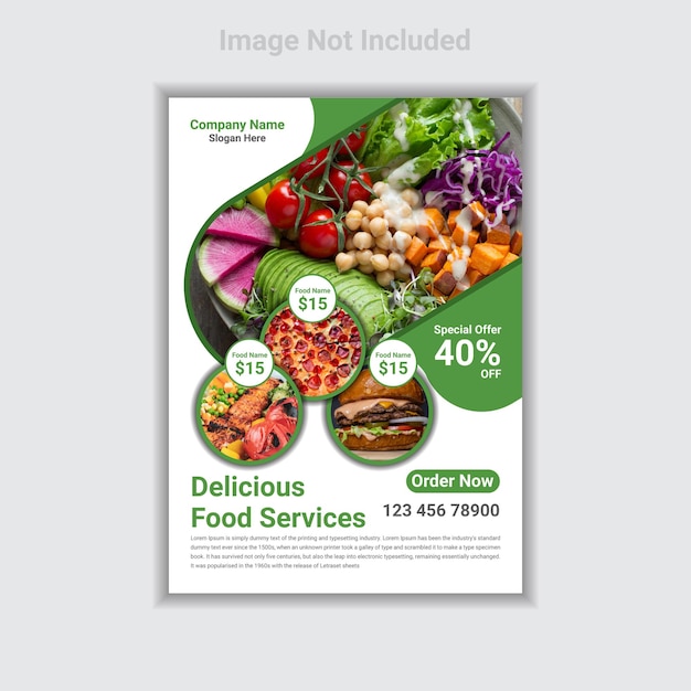 Healthy Food Services Restaurant Flyer Template