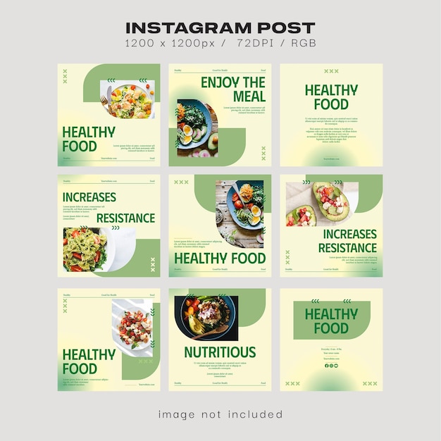 Healthy Food Social Media Post Templates