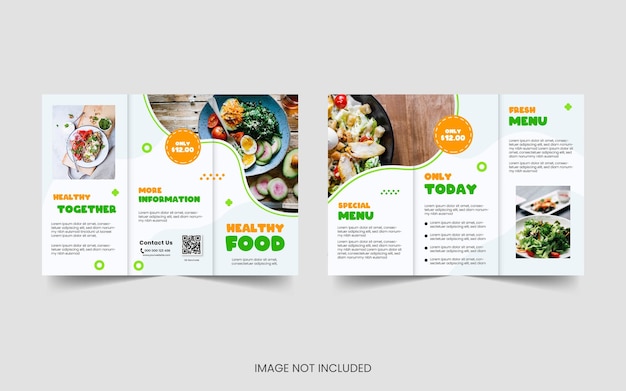 Healthy food trifold template