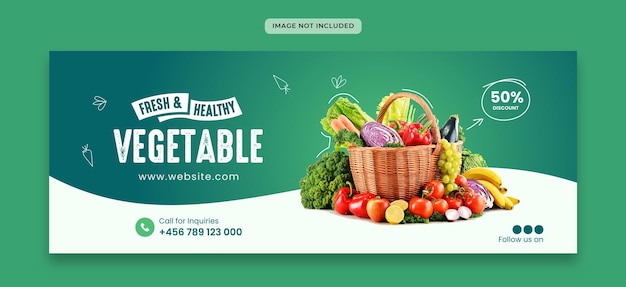 Healthy food vegetable facebook cover