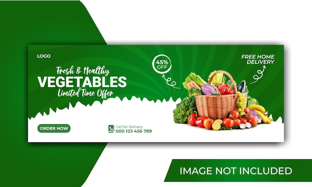 Healthy food vegetable facebook cover