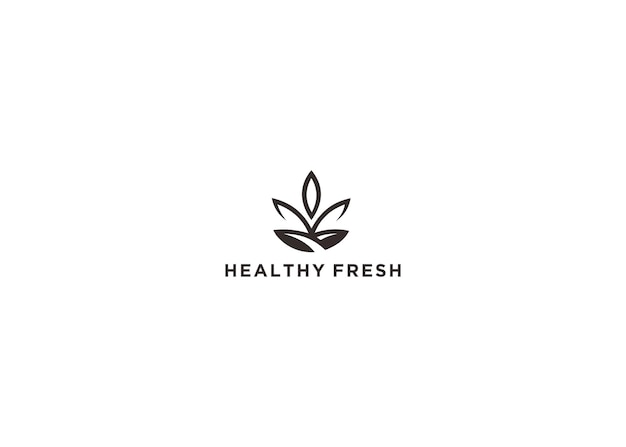 healthy fresh logo design vector illustration