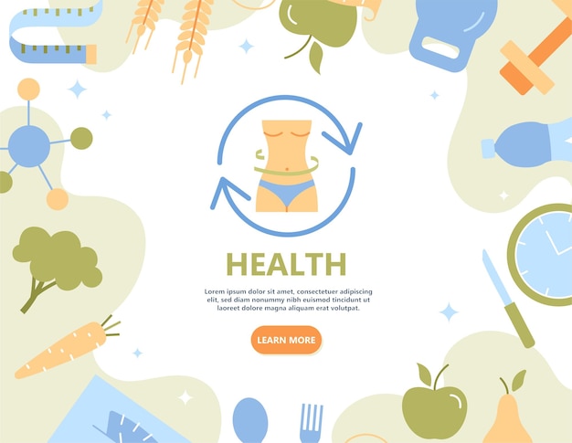 Healthy lifestyle background