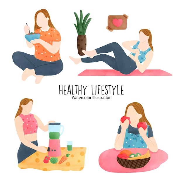 Healthy lifestyle lifestyle vector illustration