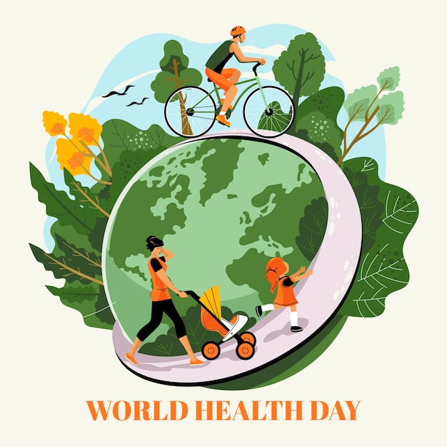 Healthy lifestyle for World Health Day Concept