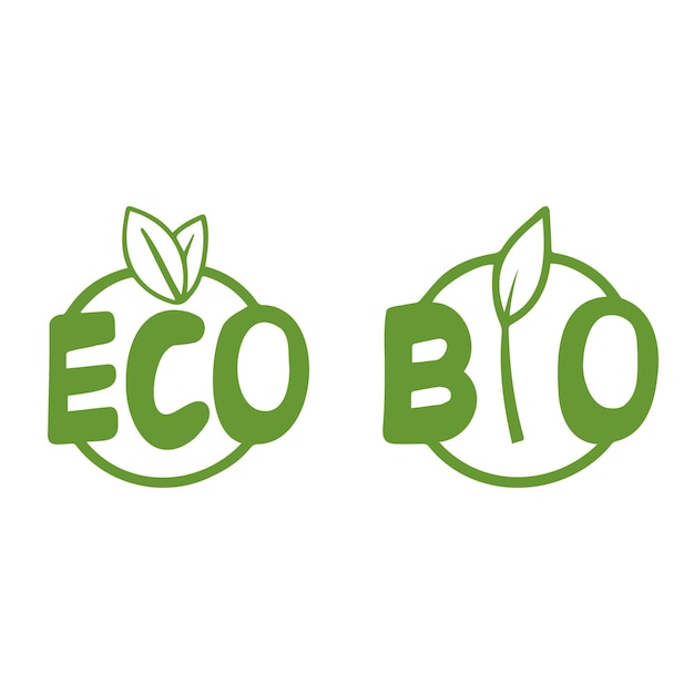 Healthy natural product logo design Eco and bio concept company