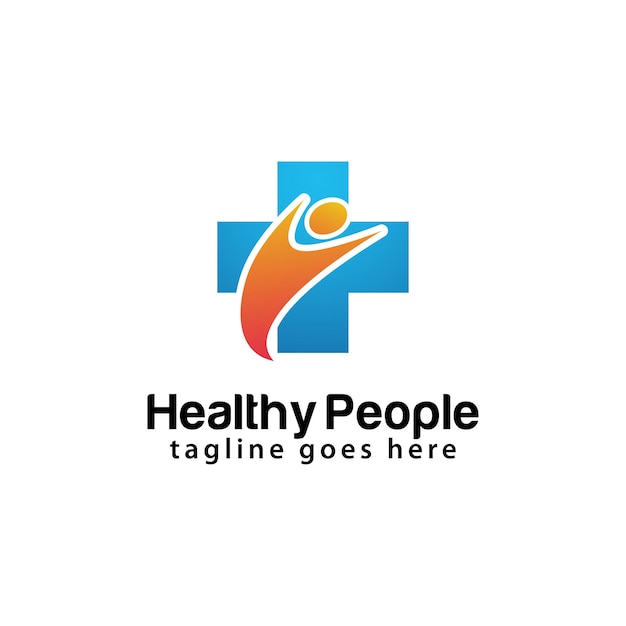 Healthy People logo design template