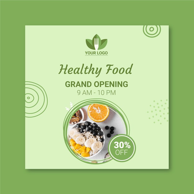 Healthy restaurant flyer theme