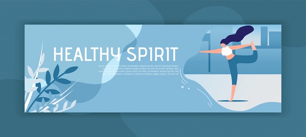 Healthy Spirit Inspirational Header Flat Banner