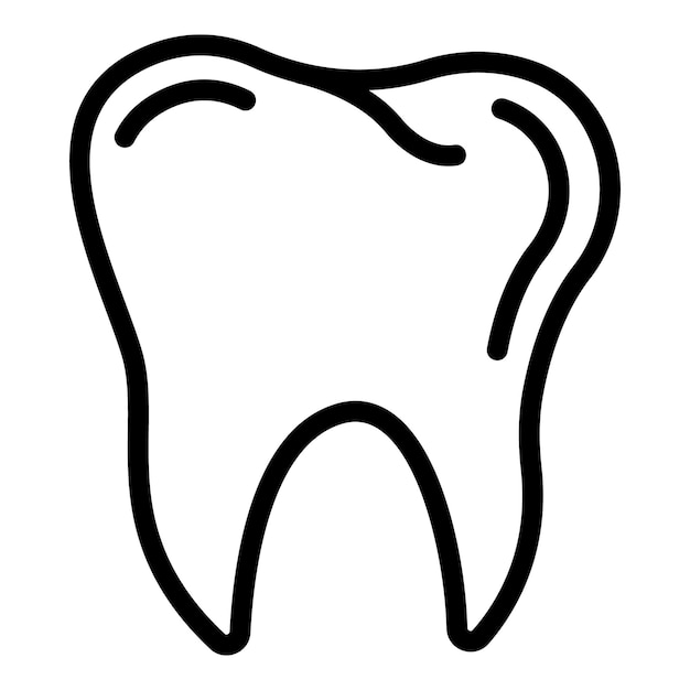 Healthy tooth icon Outline healthy tooth vector icon for web design isolated on white background