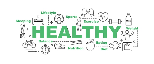 healthy vector banner