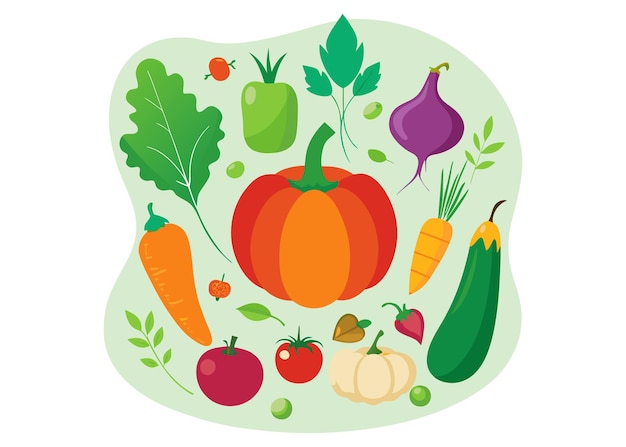 Healthy vegetables background