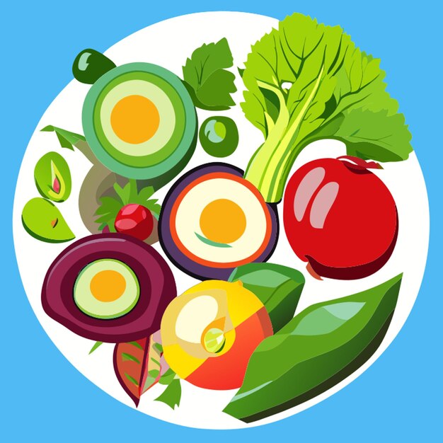 Vector healty nutrients and nutritionist vector illustration