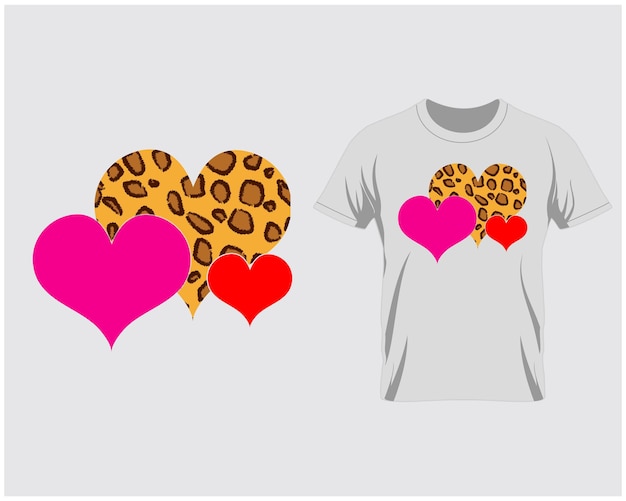 Hear Happy valentine's day t shirt design vector