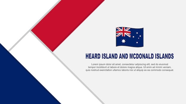 Heard Island And McDonald Islands Flag Abstract Background Design Template Heard Island And McDonald Islands Independence Day Banner Cartoon Vector Illustration