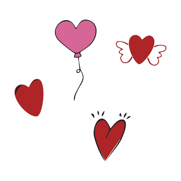 Heart and balloon background