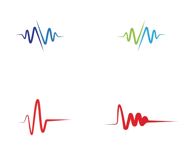 Heart beat hospital line logo vectors