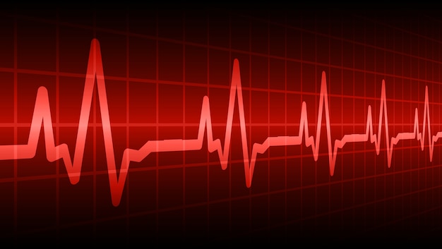 Heart beats cardiogram background