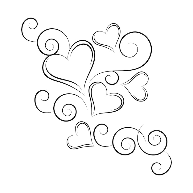 A heart design on a white background