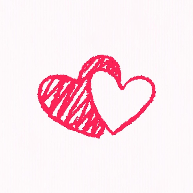 Heart drawn with valentine's day brush strokes