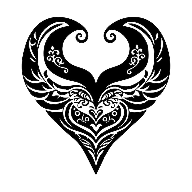 Heart floral love icon vector design