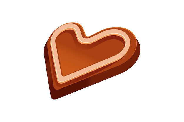 Heart Gingerbread Cookie Christmas Sticker