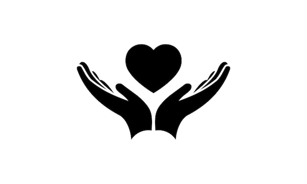 Heart in hands icon,Donation clipart hand heart, Healthcare hands holding heart flat icon