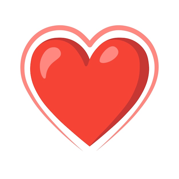 Heart icon for messenger in social networks for St Valentines Day Web design