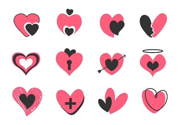 Heart Icon Set Collection