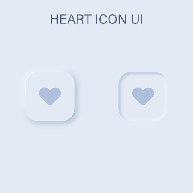 Heart Icon Vector Neuromorphic