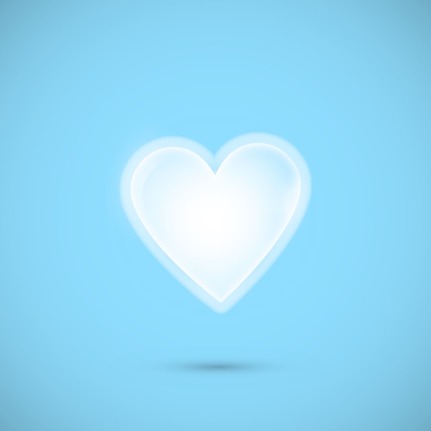 heart illustration on a blue background